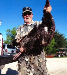 Gus Stacy after going 10 rounds -- notice the bite marks on turkey -- at Millersview in west central Texas.